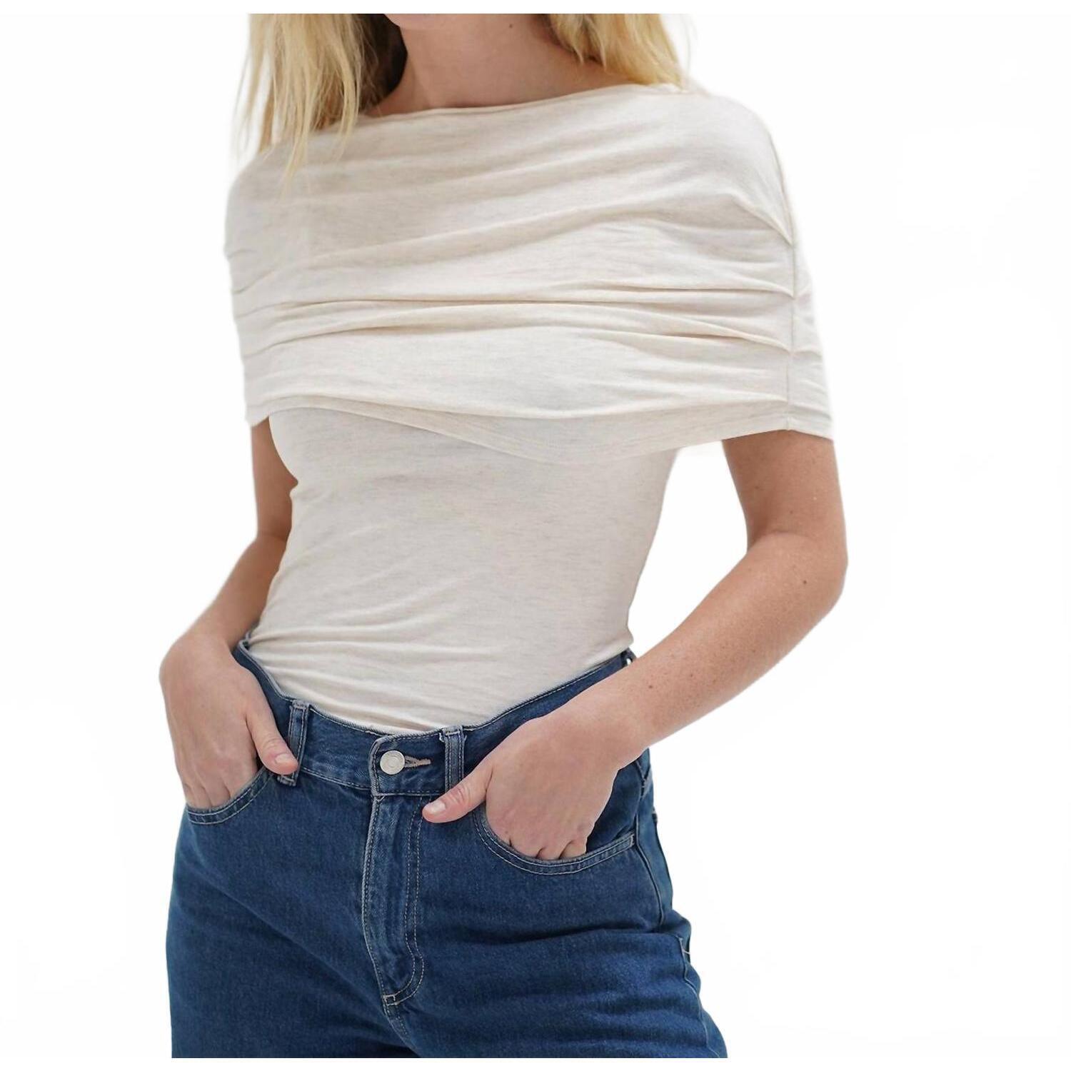 New Lna Rylie Shawl Top In Halo